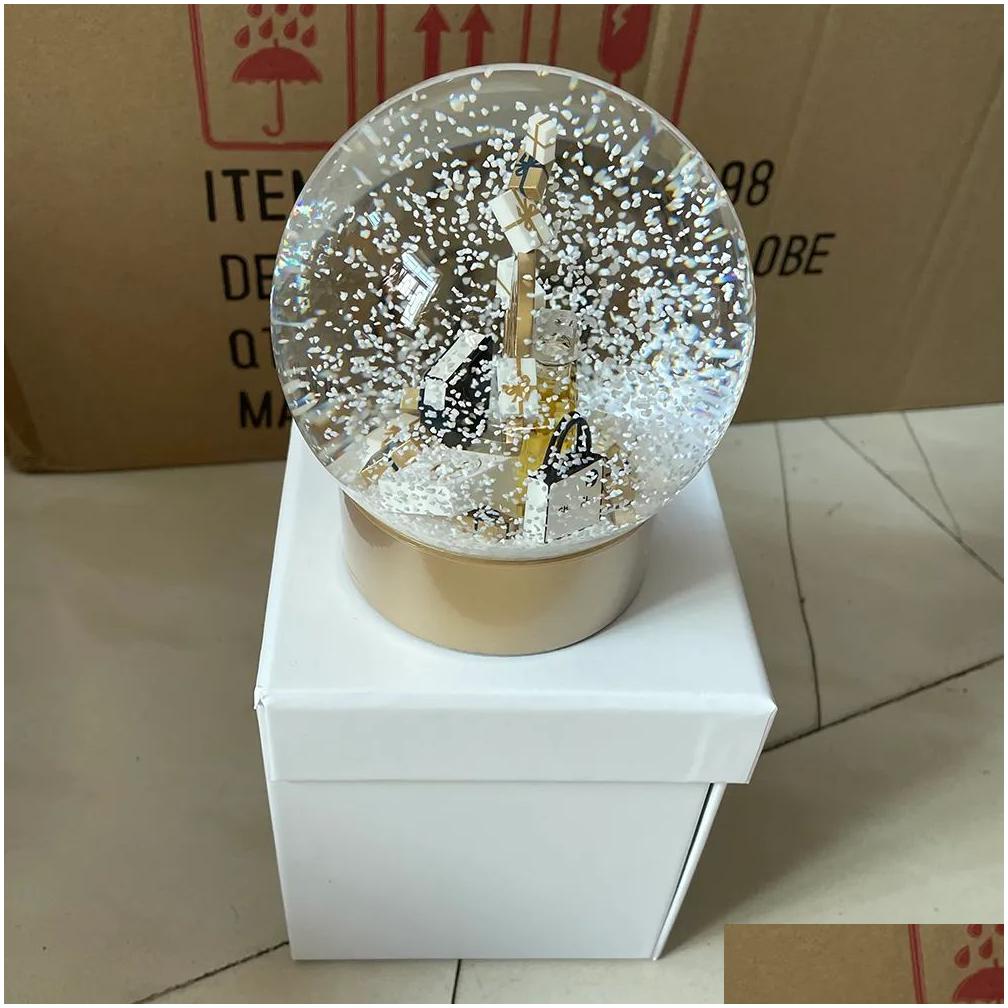 Decorations Allmatch Latest Edition Classics Snow Globe With Perfume Bottle Inside Crystal Ball For Special Birthday Novelty Vip Gift Dhred