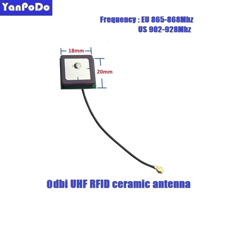 Yanpodo US 902-928MHZ RFID Ceramic Antenna 50*50mm UHF full Size 0-5.5dbi SMA MMCX IPEX connector used for embedded system