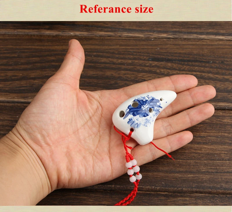 Soprano ddmysmile 6 D Holes Key Ocarina Flute 3 Pattern Of Ocarina Flute 6 Hole Professional Ocarina Folk Music Instrument Smile