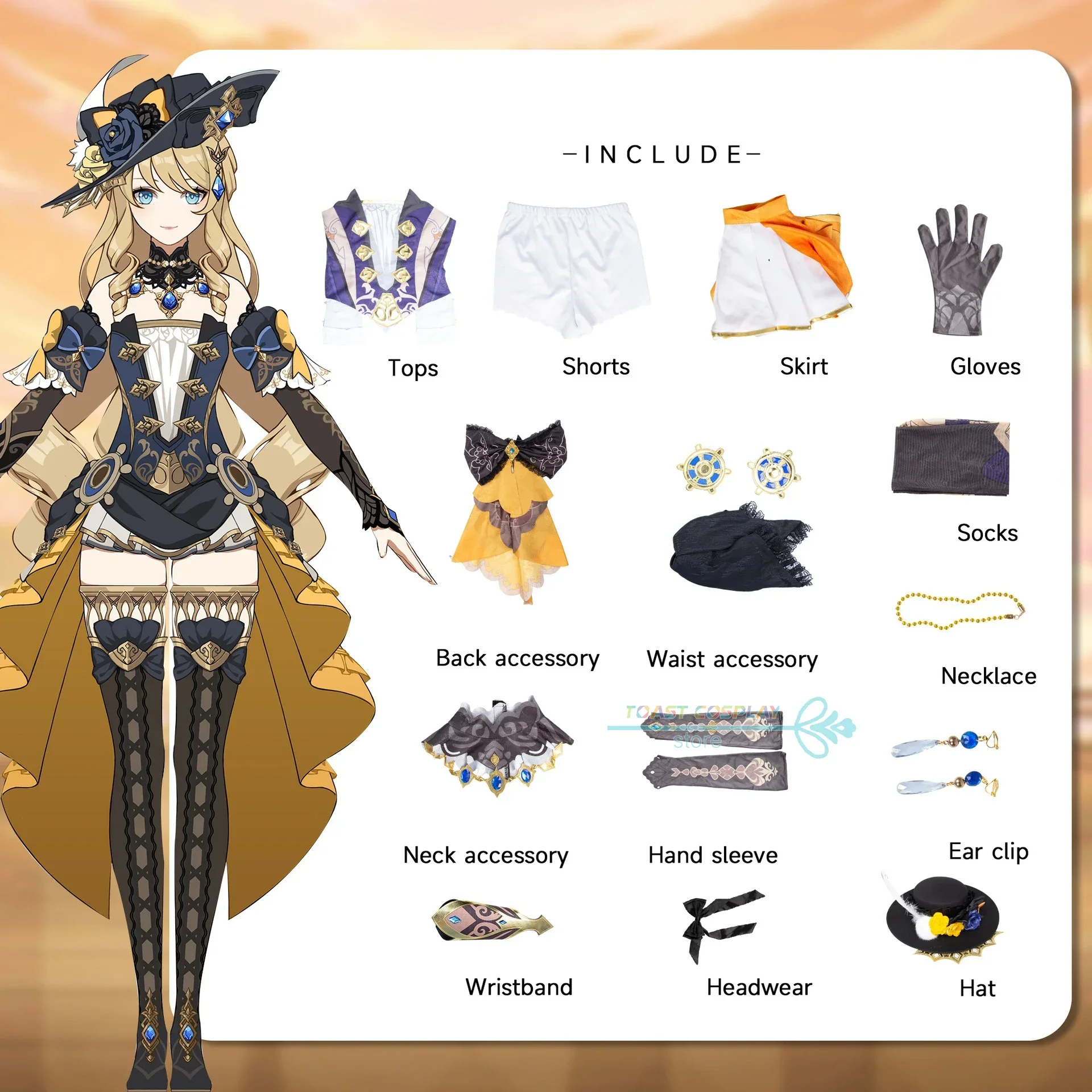 Navia Cosplay Game Genshinimpact Navia Cosplay Costume Anime Uniform Halloween Party Role Play Costume Full Set Cos