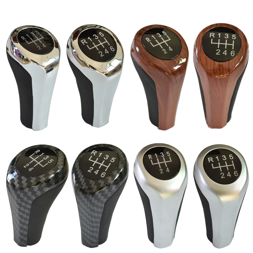 1 Fit For 3 5 6 Series E30 E32 E34 E36 E38 E39 E46 E53 E60 E63 E83 E84 E90 E91 Car 5 6 Speed Leather Gear Stick Shift Knob smile