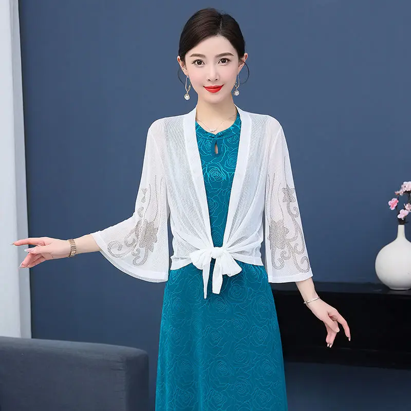 Womens Green Lace Purple Bolero Shrug For Evening Jacket ddmysmile Wedding 3/4 Sleeve Bridal Bolero Floral Cardigan For Prom Party Dresses Smile