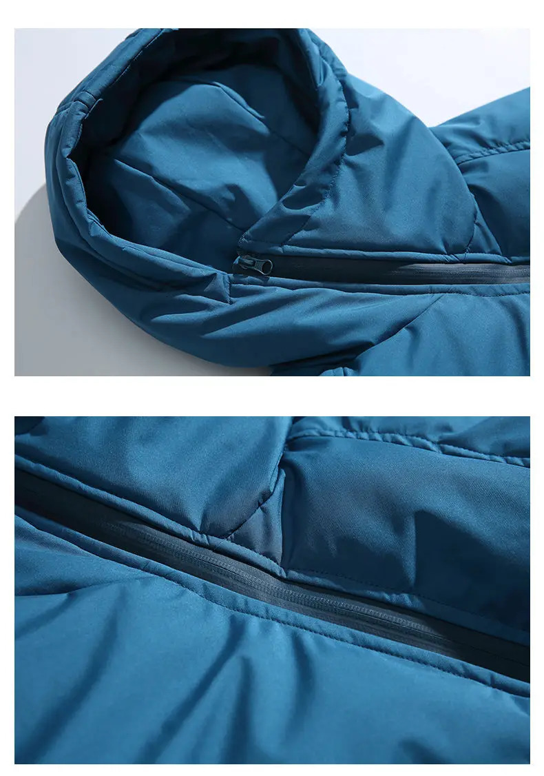 Winter Skiing Parka Jacket Mens Fashion Loose Cotton Hooded Jacket Cityboy Streetwear Hooded Parkas Jacket Outcoat 241108