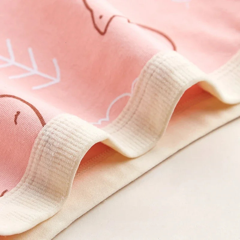 4PCS Girls Cotton Panties Summer Kid Thin Breathable Cartoon Briefs 2y Young Children Underwears Toddler Antibacterial Knickers 240409