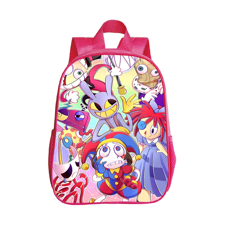 3D The Amazing Digital Circus Backpacks Kindergarten Bags Waterproof Pink Bookbag Boys Girls School Bags Kids Anime Backpack