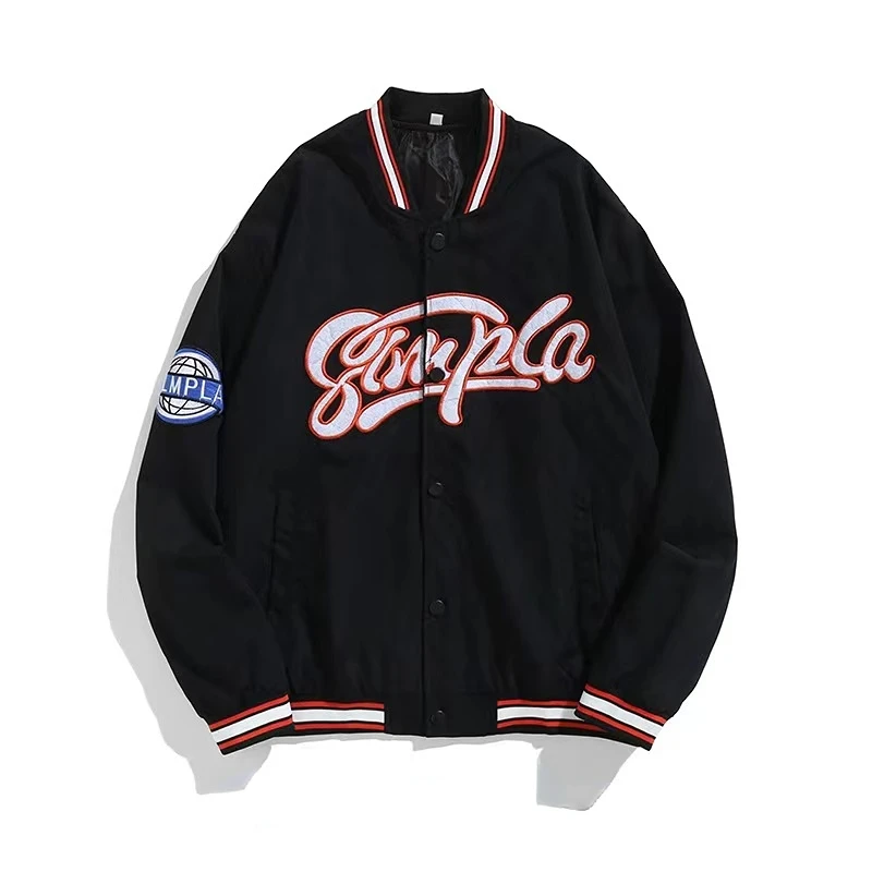 Uniform Baseball 2023 New Jacket Mens Womens American Style Bomber Jacket Loose Hip Hop Casual Versatile Embroidered Tops Hot smile