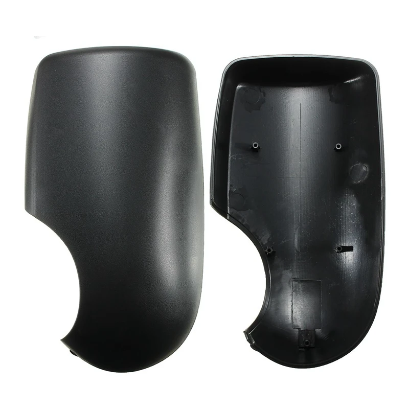 2Pcs ABS Black Door Wing MIRROR COVERS Near Passenger L+R for FORD TRANSIT MK6 MK7 2000-2014