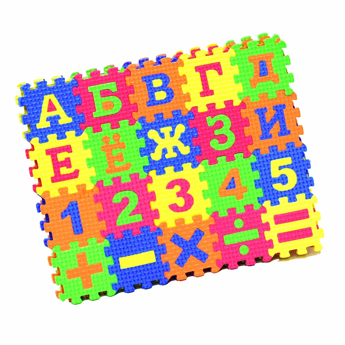 hot sell Russian alphabet letter toys Kids baby puzzle mats 60pcs 55 * 55MM carpet babies Language foam puzzle learning toy