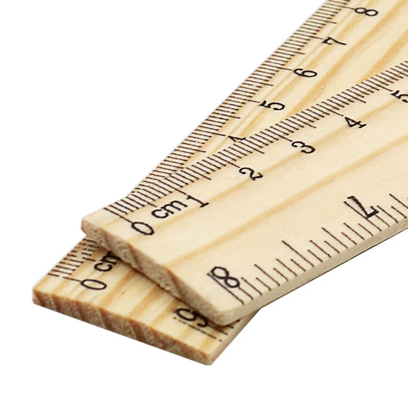 / 15cm / 20cm 30cm Wooden Ruler Drawing Gift Double Sided Ruler Stationery School Supplies Office Measuring Tool Straight Rulers smile / /