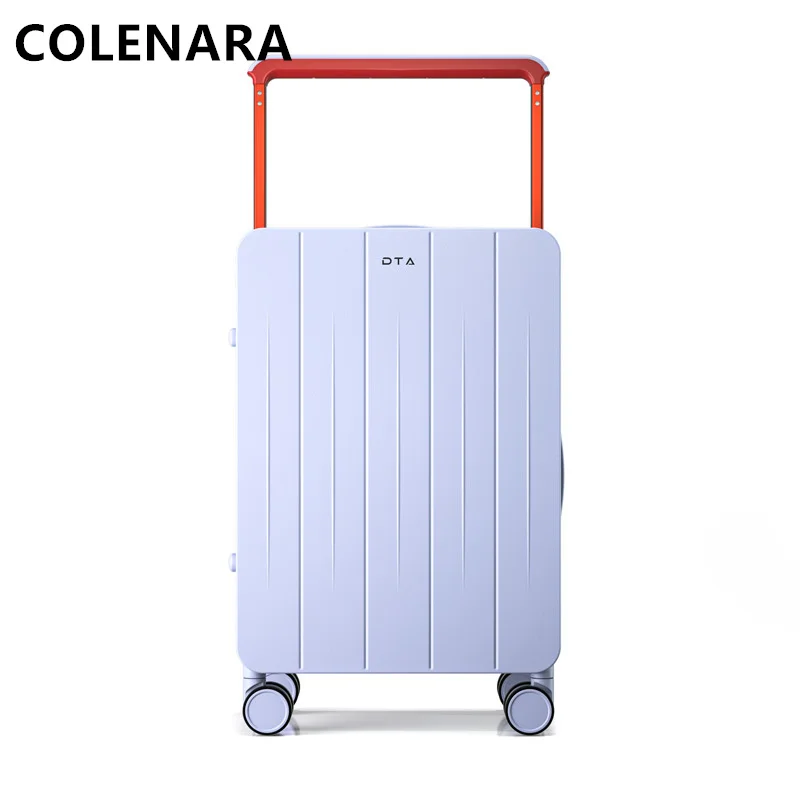 Inch COLENARA High-quality 20"22"24"26 Lage Ladies Boarding Box Large Capacity Trolley Case Universal Wheel Rolling Suitcase smile