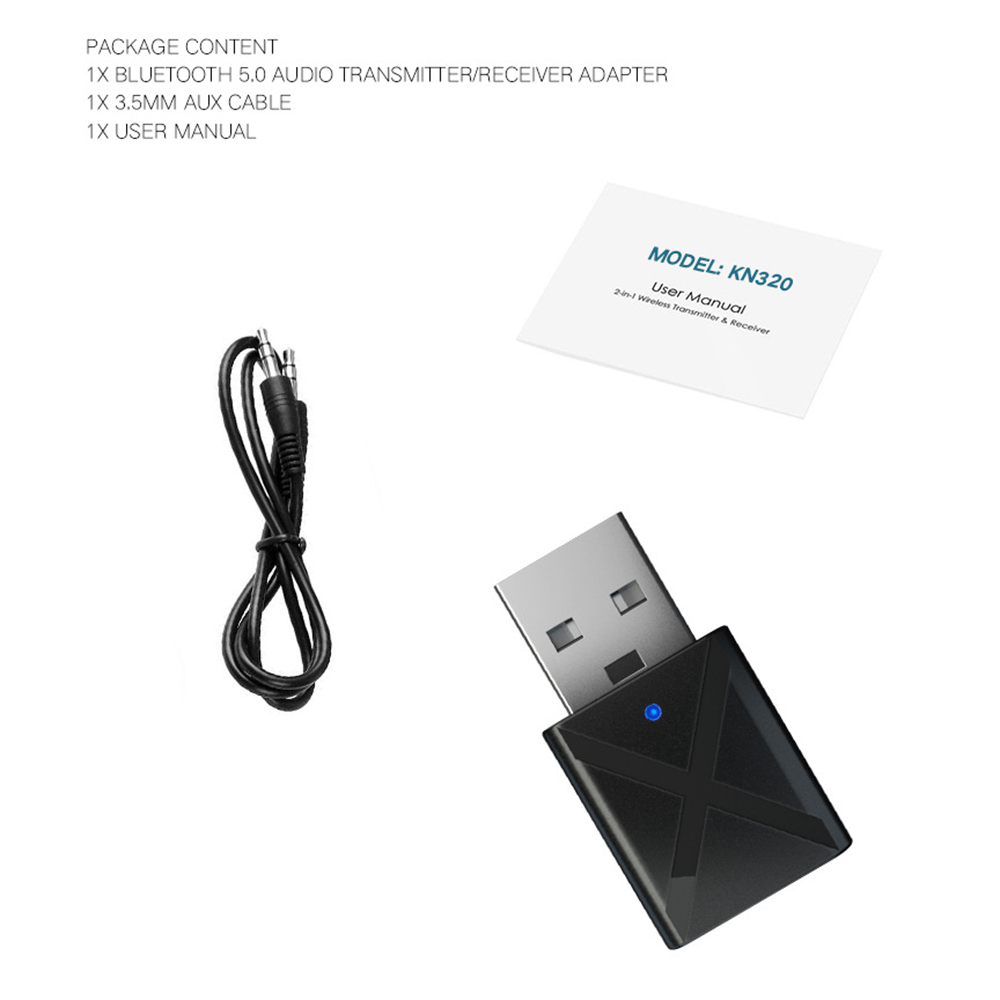 5.0 Audio 1/2/3Pcs Bluetooth Receiver Transmitter Mini 3.5Mm AUX Jack Stereo ddmysmile Bluetooth Transmitter For TV PC Car USB Wireless Smile