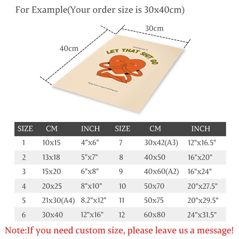 Canvas Sign Funny Bathroom Prints And Poster Let That Shit ddmysmile Go Retro Heart Quotes Art Painting Wall Picture For Living Room Decor Smile