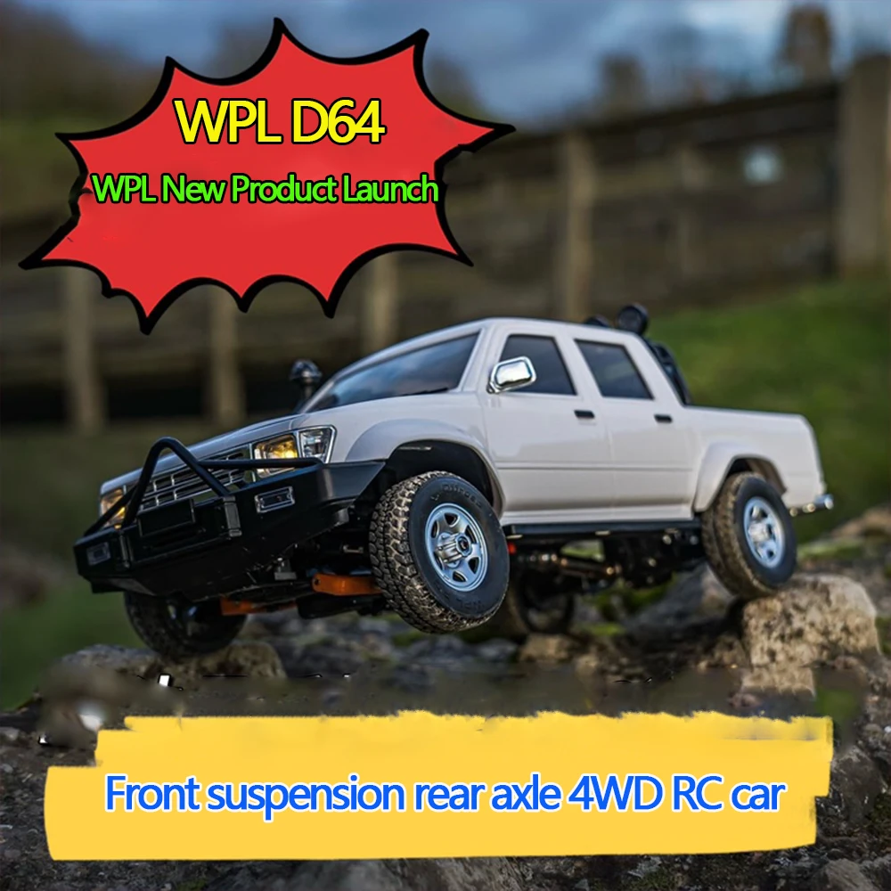 WPL D64 D64-1 1/16 2.4G 4WD RC Crawler Car RTR Full Scale Electric Buggy LED Light Climbing Truck Car Kids Gift