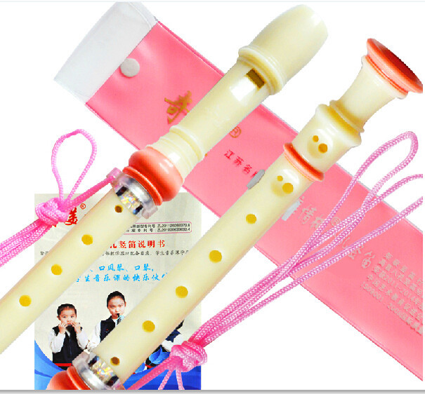 Hot Selling German 8 Holes Soprano Plastic Recorder C Key Clarinet 3 Color to Choose Flute for beginner Student Gift