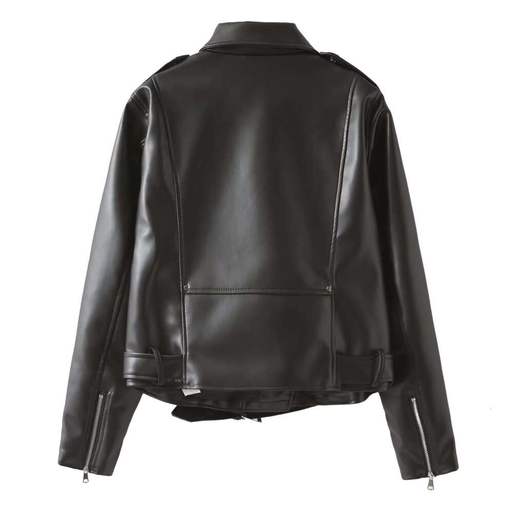 shanshi leather jacket women autumn new women's clothing faux motorcycle style zipper leather jacket for women