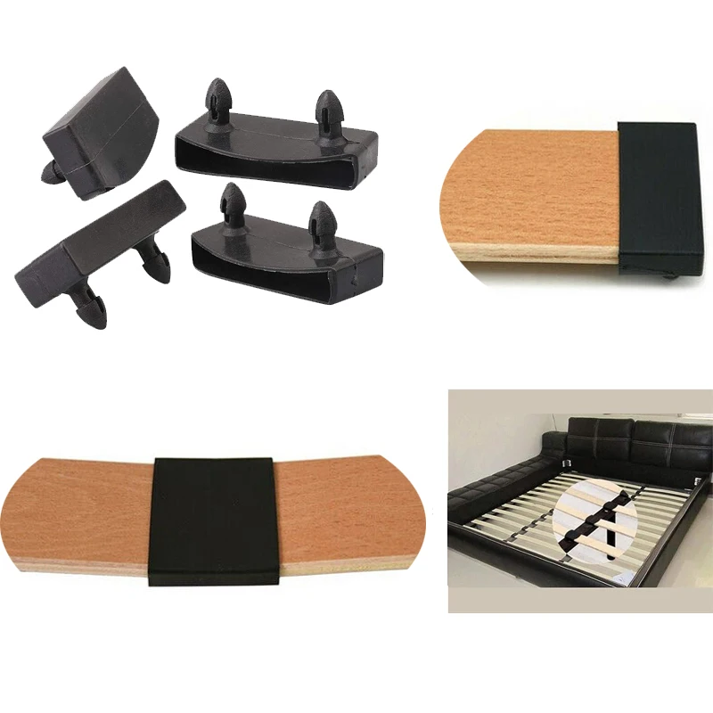10PCS Plastic End Caps Side and Center Bed Slats Holders Connector Securing Accessories For Wooden Single Double King Size Beds