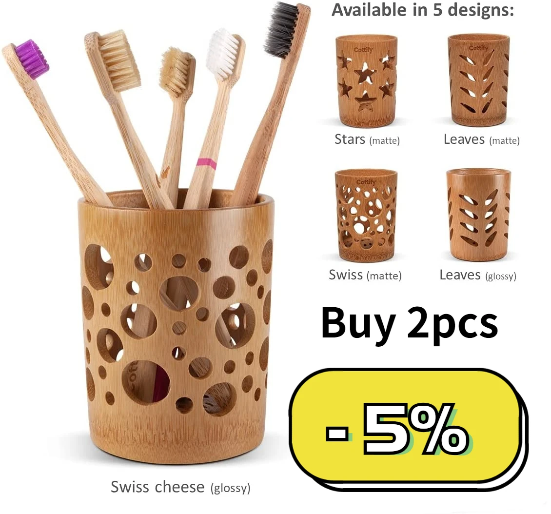 1pc 2025 Natural Bamboo Toothbrush new Holder Bathroom Toothbrush Cup Drainage Quick Drying Bathroom Cup Toothpaste Holder Degradable Cup