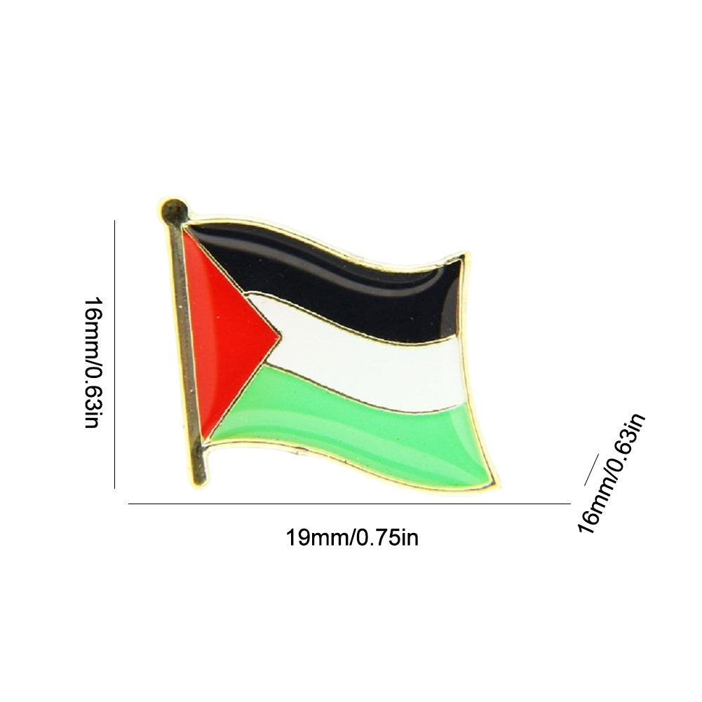 1-50Pcs Palestine Flag Lapel Pins Bulk Metal Palestinian National Lapel Pin