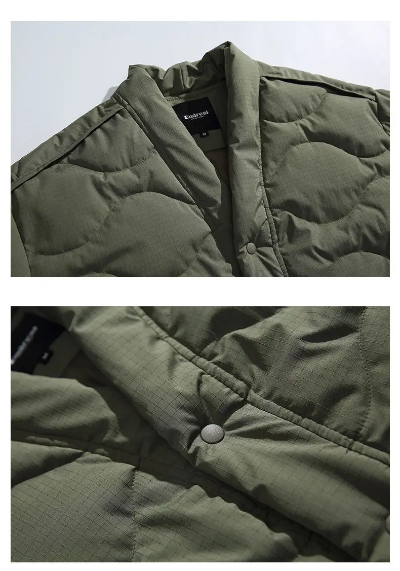 Winter Parka Jacket Mens Fashion Loose Cotton Kimono Open Collar Open Collar Shirt Cityboy Streetwear Parkas Coat 241108