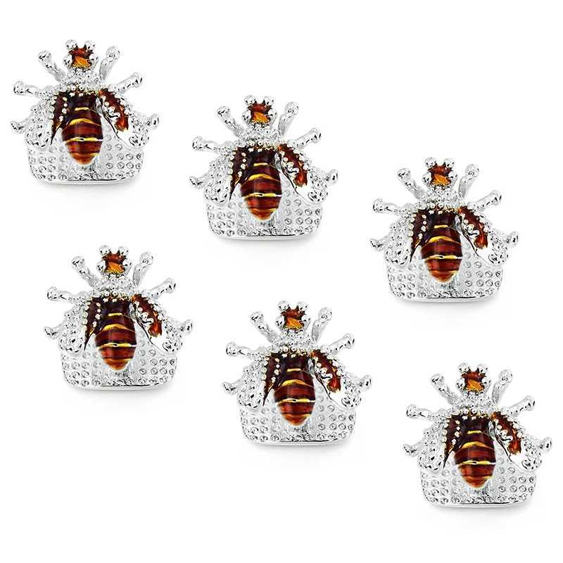 Heisen Crystal Bee Cufflinks and Stud Set Mens Evening Dress Party Bee Cufflinks Mens Box Cufflinks W241109