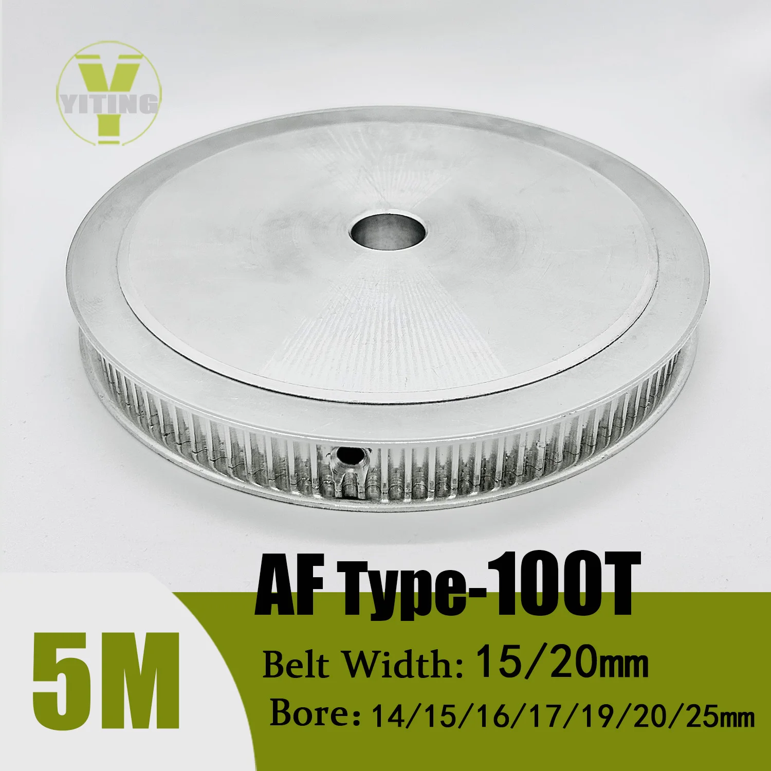 HTD5M 100 teeth Timing Pulley AF Belt Width 15/20mm Bore 14/15/16/17/19/20/25mm 5M 100T Gear wheel Pulley