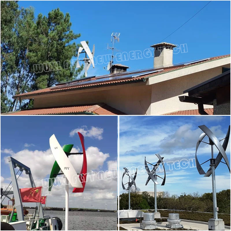 BeiGood 10000W Vertical Axis Wind Turbine Generator 10KW 24V 48V 96V 220V Low Noise Windmill for Home Boat Farm
