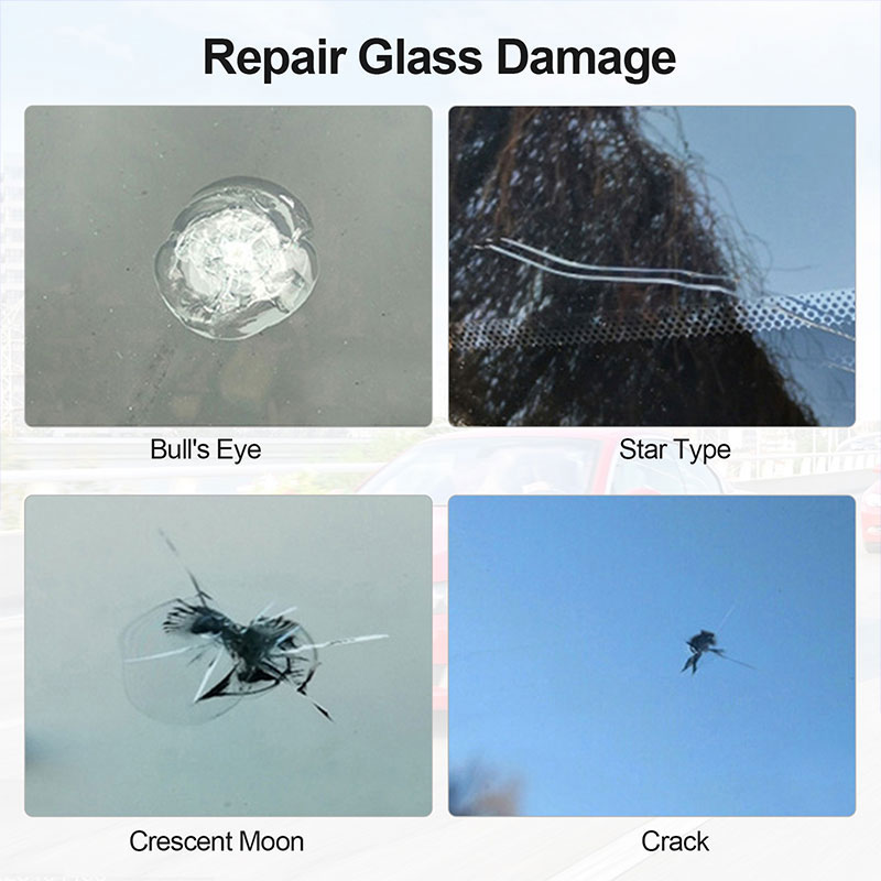 Car Glass Repair Curing Lamp Mini Resin Curing Glue UV Lamp Lighting Set Tool Auto Window Front Windshield Glass Crack Repair