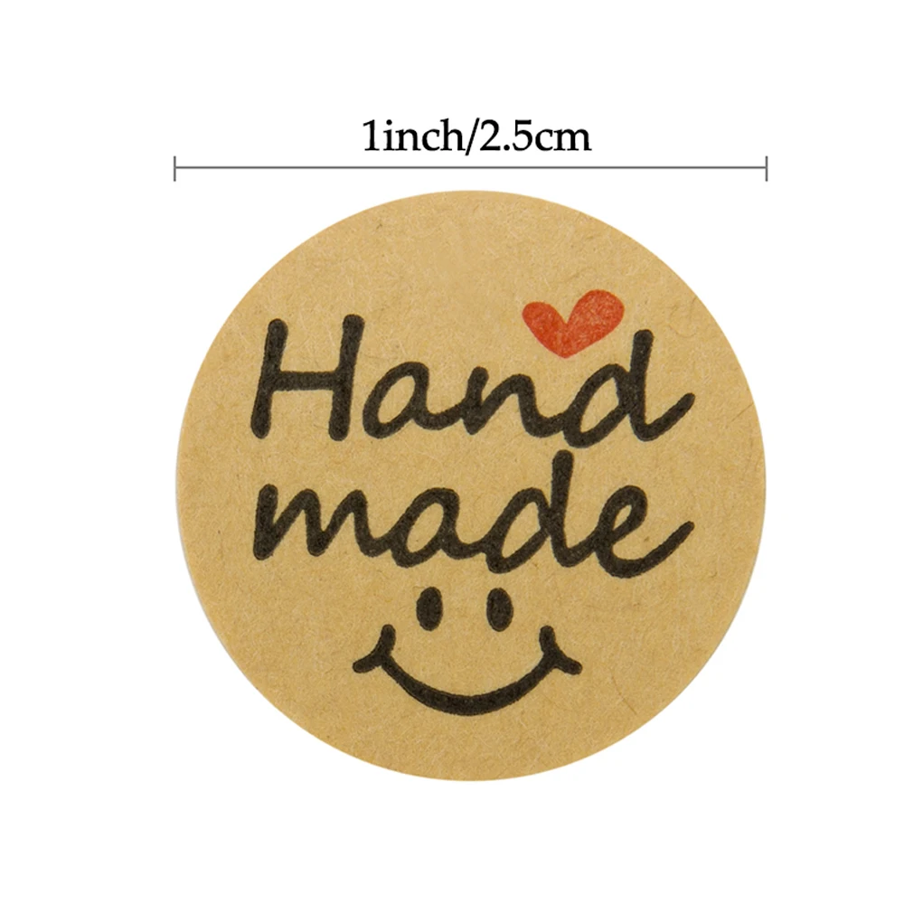 Paper Stickers Kraft 100-500Pcs Smiling Face Pattern ddmysmile Scrapbook Gift Stationery Label Sticker Handmade With Love For The Sticker Smile