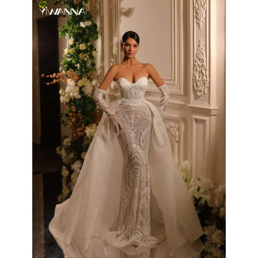 Sweetheart Romantic Neck Dress Sparkly Beads Appliques Evening Bride Elegant A E Long Bridal Gown Robe De