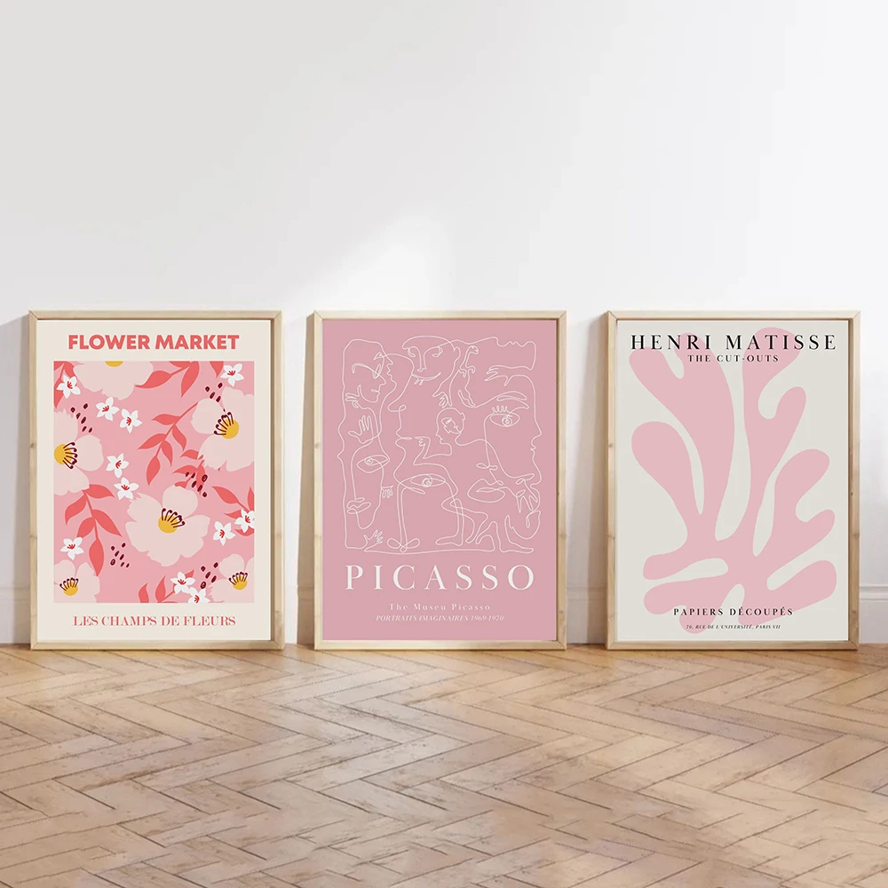 Posters Henri Matisse Picasso Prints Flower Market Wall Art Abstract Canvas Painting Nordic Picture For Living Room Home Decor smile