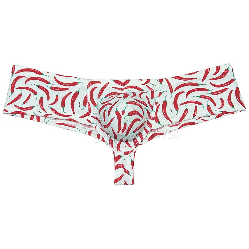 Men's Printed Cheeky Boxer Brief Underwear Boxers & Briefs Booty Short Half Hip Brazilian Bikini Panties