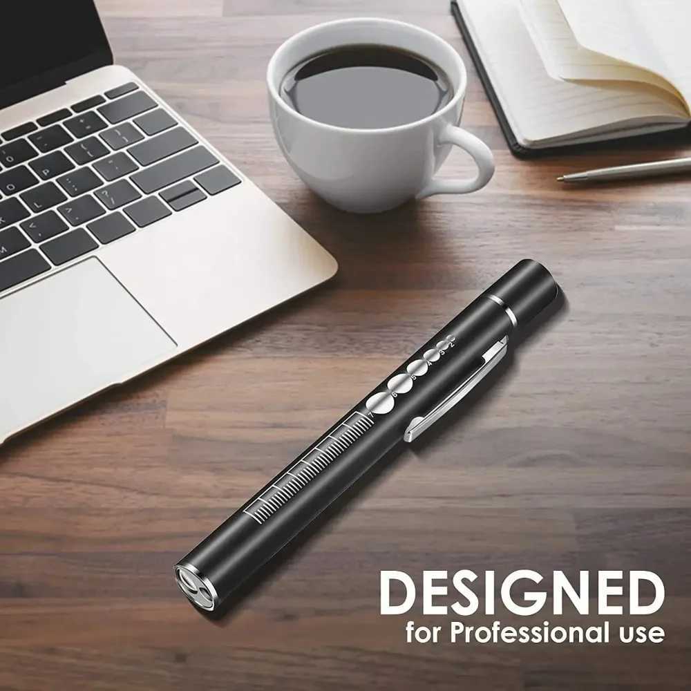 USB Rechargeable Portable Medical Penlight Emergency Flashlight Rechargeable 2 in 1 Pocket LED Pen Lights with Pupil GaugeLX241109 - view 6