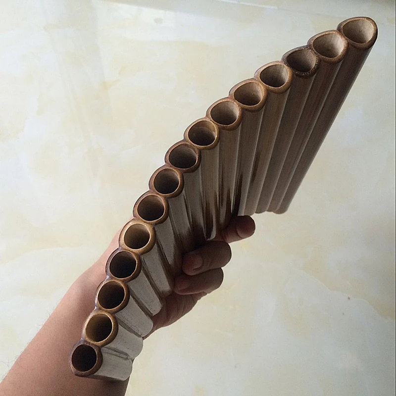 High Quality Handmade Bamboo Paute 15 Pipes Right /Left Hand Woodwind Instrument G Key Flauta Xiao Folk Musical Instruments /Left smile /Left /Left