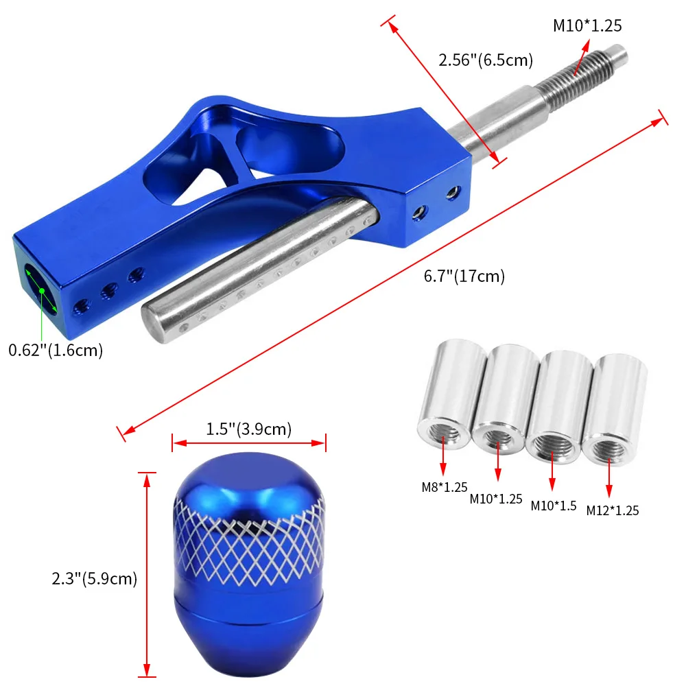 Adjustable Shifter Lever Aluminum Extender With Car Gear Shift Knob Head Manual Lever Gear Shifter For Honda Civic Integra B/D smile