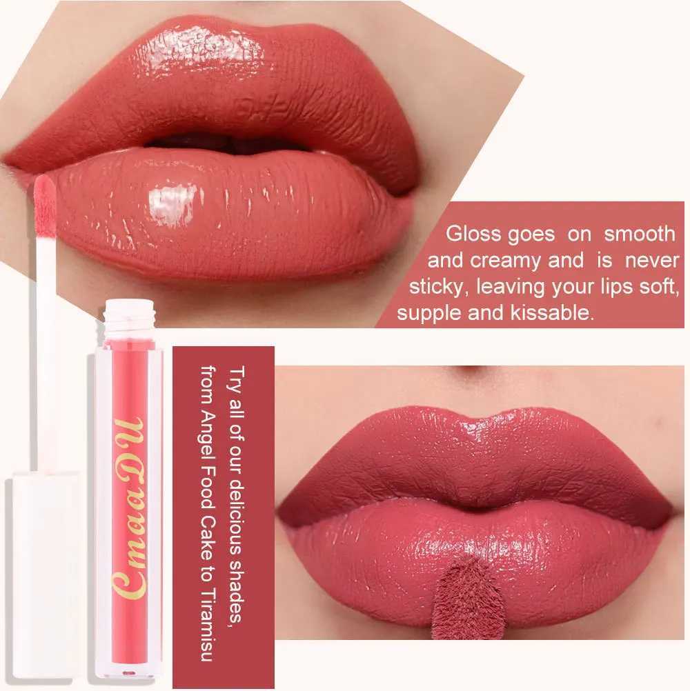 CmaaDu 8Color Lip Gloss Matte Creamy Cup Lipstick Satin Finish Makeup Liquid Lipgloss Lipstick Long Lasting Glossy Lip CosmeticXJ250312