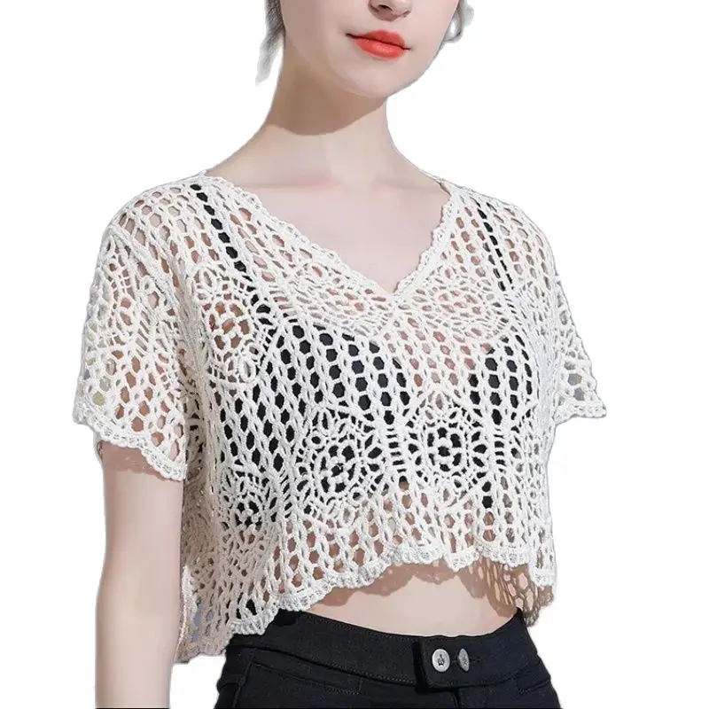 Women Short Sleeve Bolero Wedding Jacket Sunscreen Blouse Bolero Bridesmaid Top Cover Up Shawl Cape Shrug For Party Dress smile