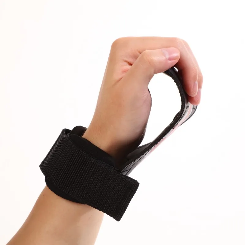 1 Pair Weight Wraps and Cowhide Weightlifting Hand Grips for Men Women Gym Powerlifting Wrist Support Strap Deadlift Glov