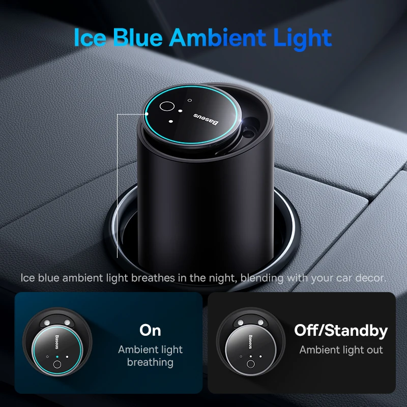 Car Air Freshener For Auto Car Dual-Port Perfume Diffuse Cup Holder Smart APP Control Car Fragrance Atomized Car Diffuser
