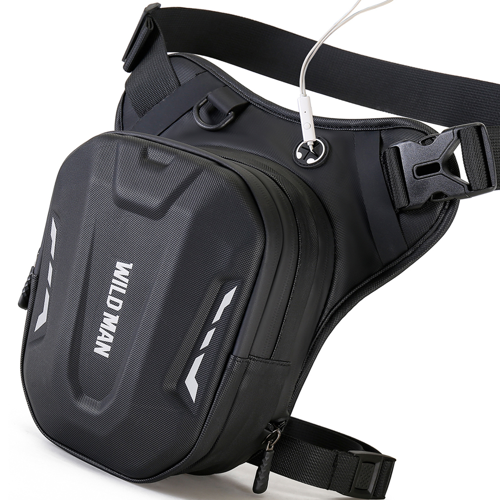 Motorcycle Drop Leg Side Bag EVA Hard Shell Outdoor Casual Waist Bag Fanny Pack Motorbike Hip Bum Pack Bag Portable for Cycling