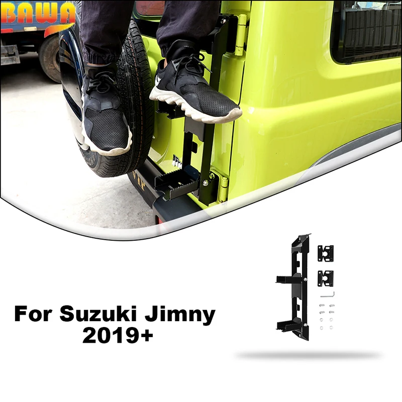 Car Tailgate Hinge Foot new Climb Pedal Accessories For Suzuki Jimny JB74 2019 2021 2022 Car Rear Tailgate Foldable 2025 Pedal Ladder
