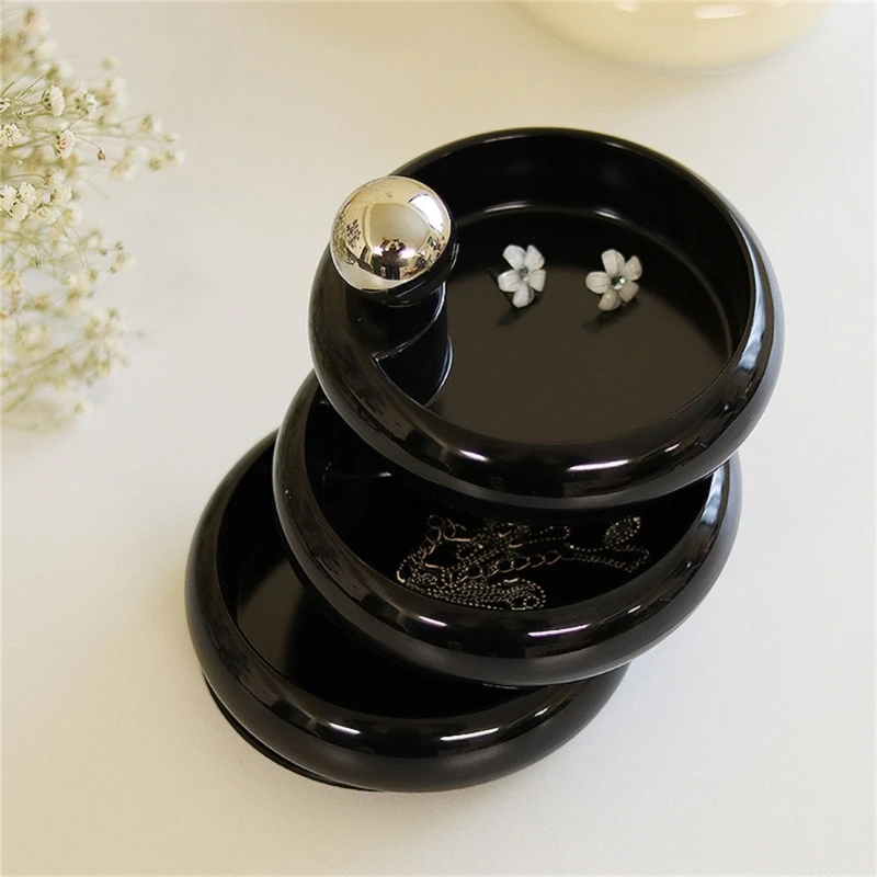 Layer Travel Jewelry 3 Box Display Tray Portable Storage Case ddmysmile Accessory Holder For Earring Lipsticks Necklace Smile