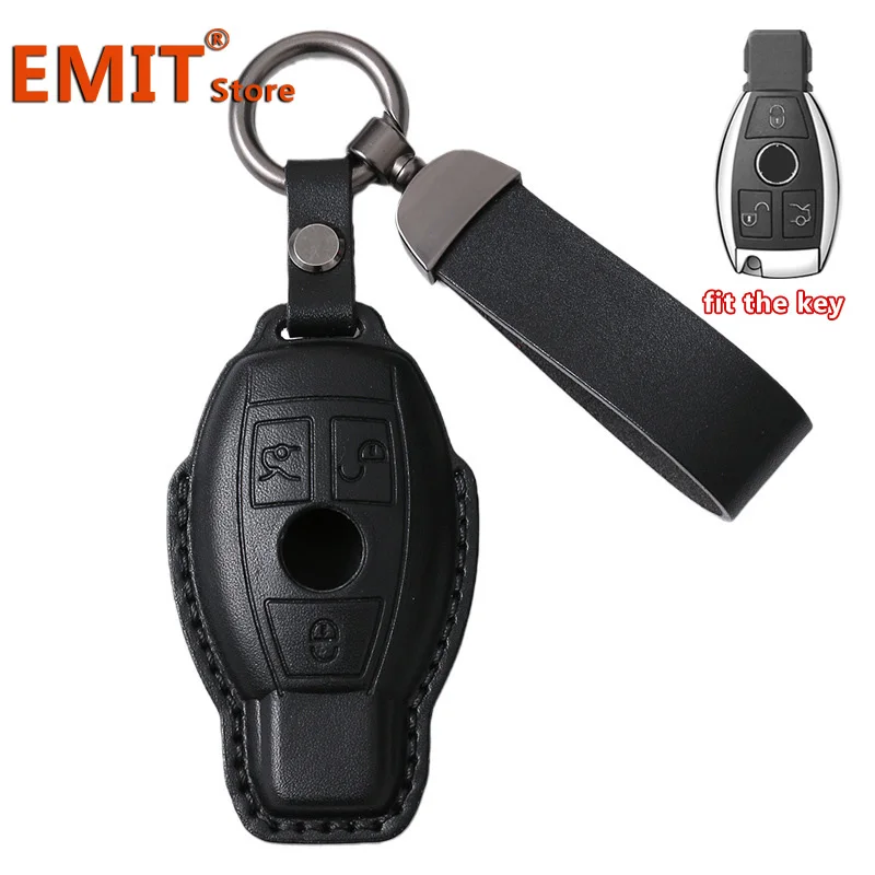 Car Case Leather Key For Mercedes Benz A C E S G R ddmysmile Class A200l E300l GLC CLE CLA GLB GLS W177 W205 W213 W222 X167 W212 AMG Cover Smile