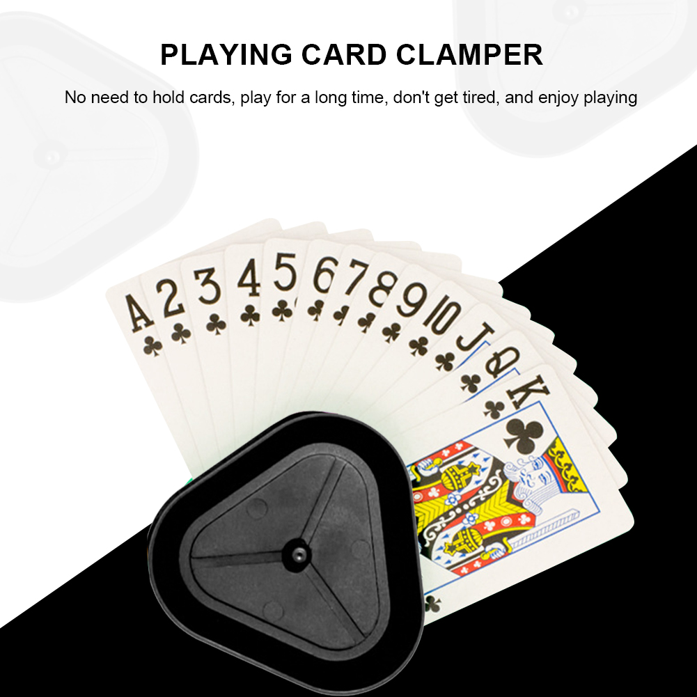 Playing Card Clamper Triangle Playing Card Holder Hands-Free Little Hands Cards Tray for Family Card Game Nights