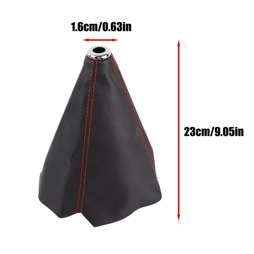 Shift Car Gear Collars Covers Universal PU Leather Manual Shifter Knob Gear Shift Boot Cover Gaiter Auto Interior Accessories smile