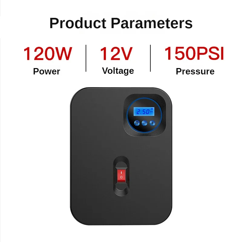 Car Iator 150PSI Tire Pump 120W Tire Compressor Pump Compressor Wireless/Wired Portable Tire Pump For Car Bike Motorcycle RV smile