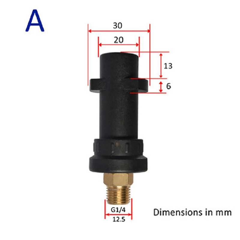Plastic Bayonet Fitting Adapter Foam Nozzle Foam Generator Snow Foam Lance for Karcher AR Bosch Sun Joe Sterwins Pressure Washer