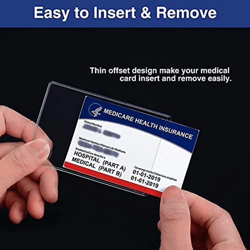 Medical Card Protective Cover Social Security Card Credit Card Scratch Resistant Dirt Resistant Transparent Frosted Card Cover