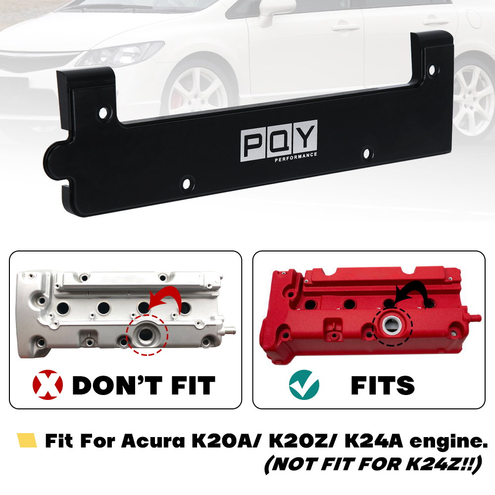 Coil Pack Spark Plug Cover For Honda Accord Civic CR-V Acura RSX TSX K Series engine K20 K24 Wire Valve Cover Flush Mount