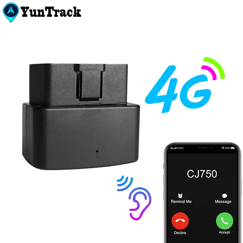 2G 4G Mini OBD Voice Monitor GPS Tracker Car ACC Status Shock Move Alarm new SMS Call Tracking 2025 Geofence Locator Free APP IOS Andriod