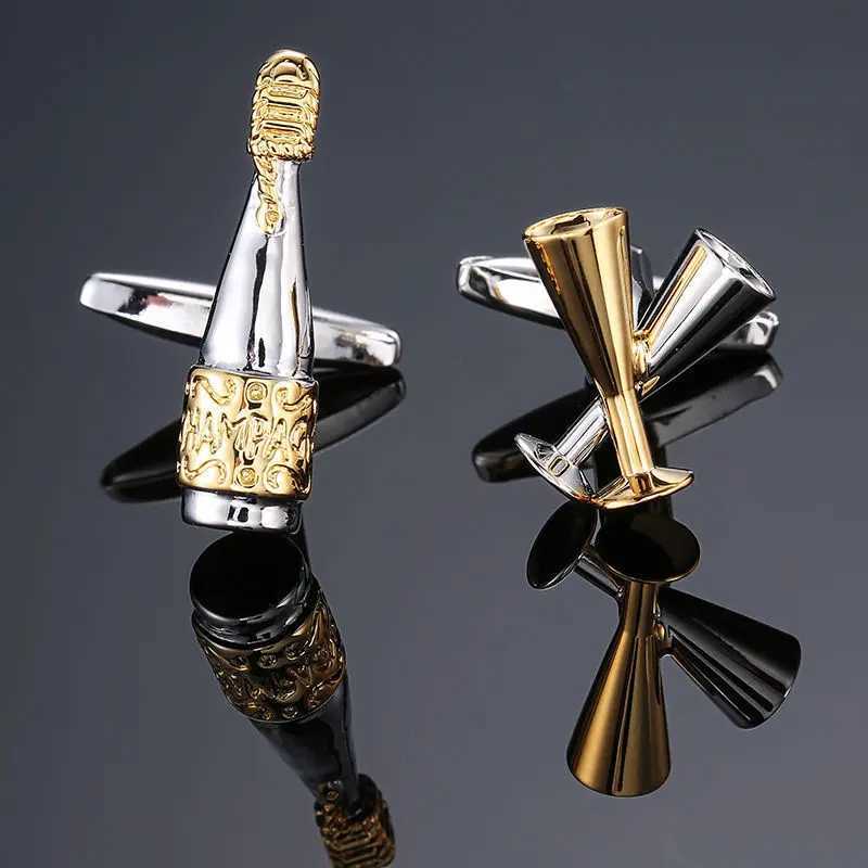 Factory direct sales wholesale French shirt cuffs cufflinks mens fashion brand double leather W241109